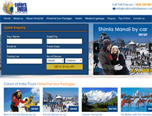 Tablet Screenshot of colorsofindiatours.com